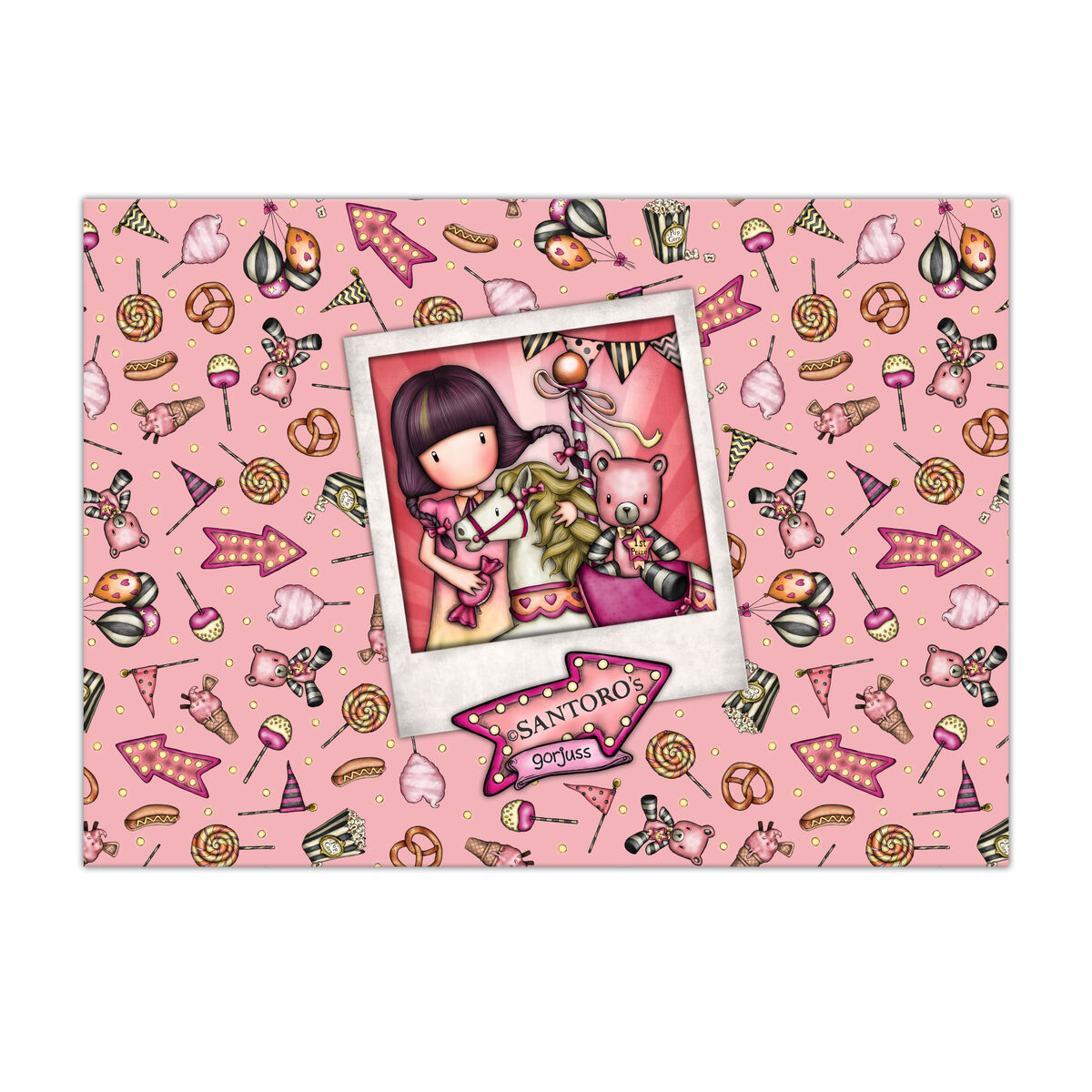 Портфель внахлест Gorjuss Carousel Лососевый A4 (33 x 24 x 1 cm)-4