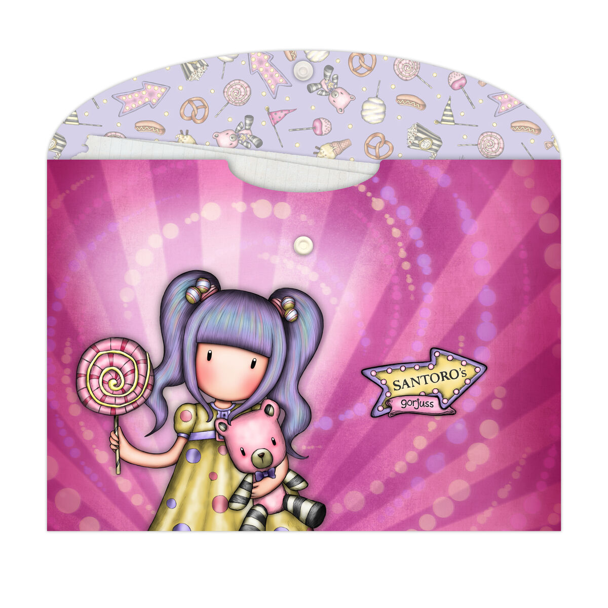 Портфель внахлест Gorjuss Carousel Лососевый A4 (33 x 24 x 1 cm)-7
