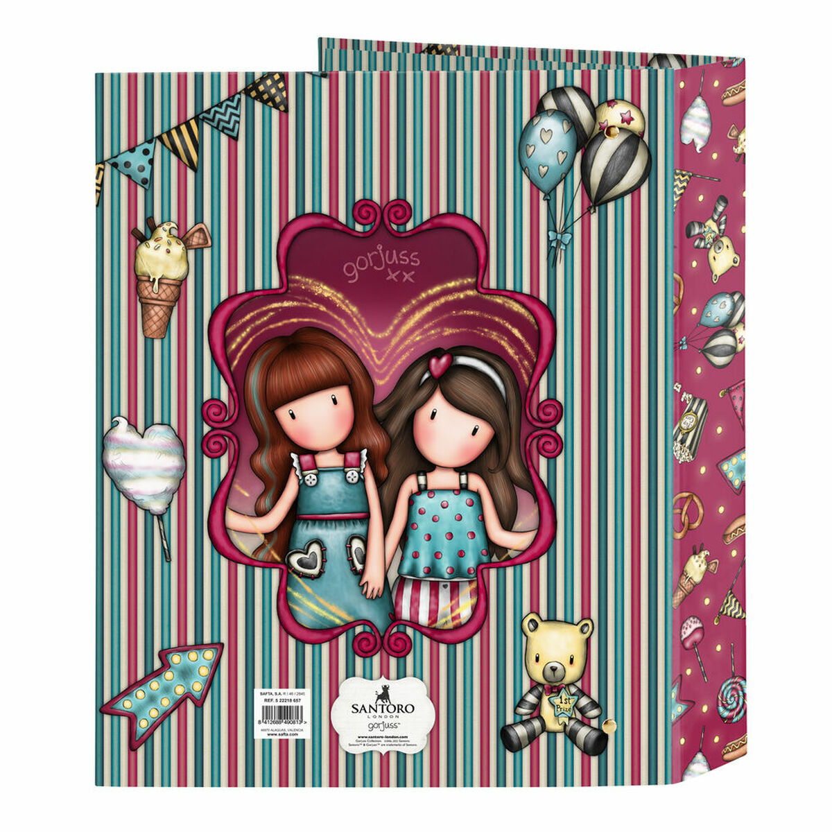 Папка-регистратор Gorjuss Fireworks Тёмно Бордовый A4 (27 x 33 x 6 cm)-2