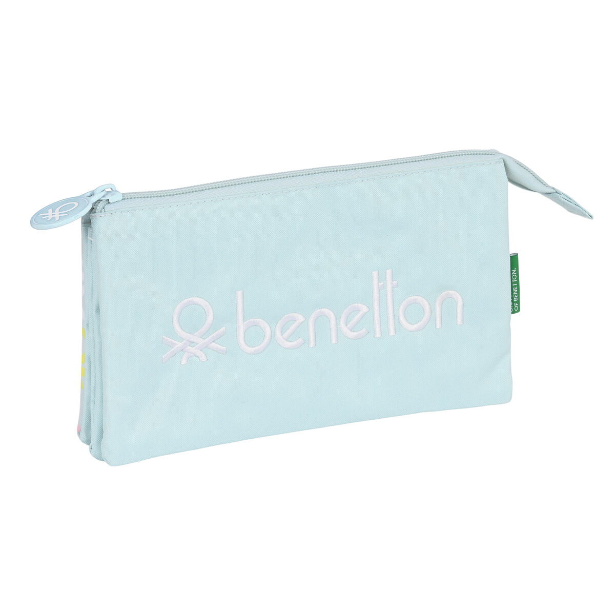Тройной пенал Benetton Fantasy Небесный синий (22 x 12 x 3 cm)-3