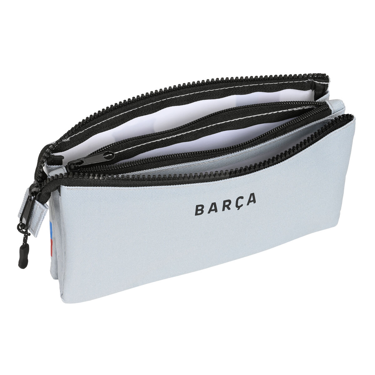 Тройной пенал F.C. Barcelona Серый (22 x 12 x 3 cm)-2