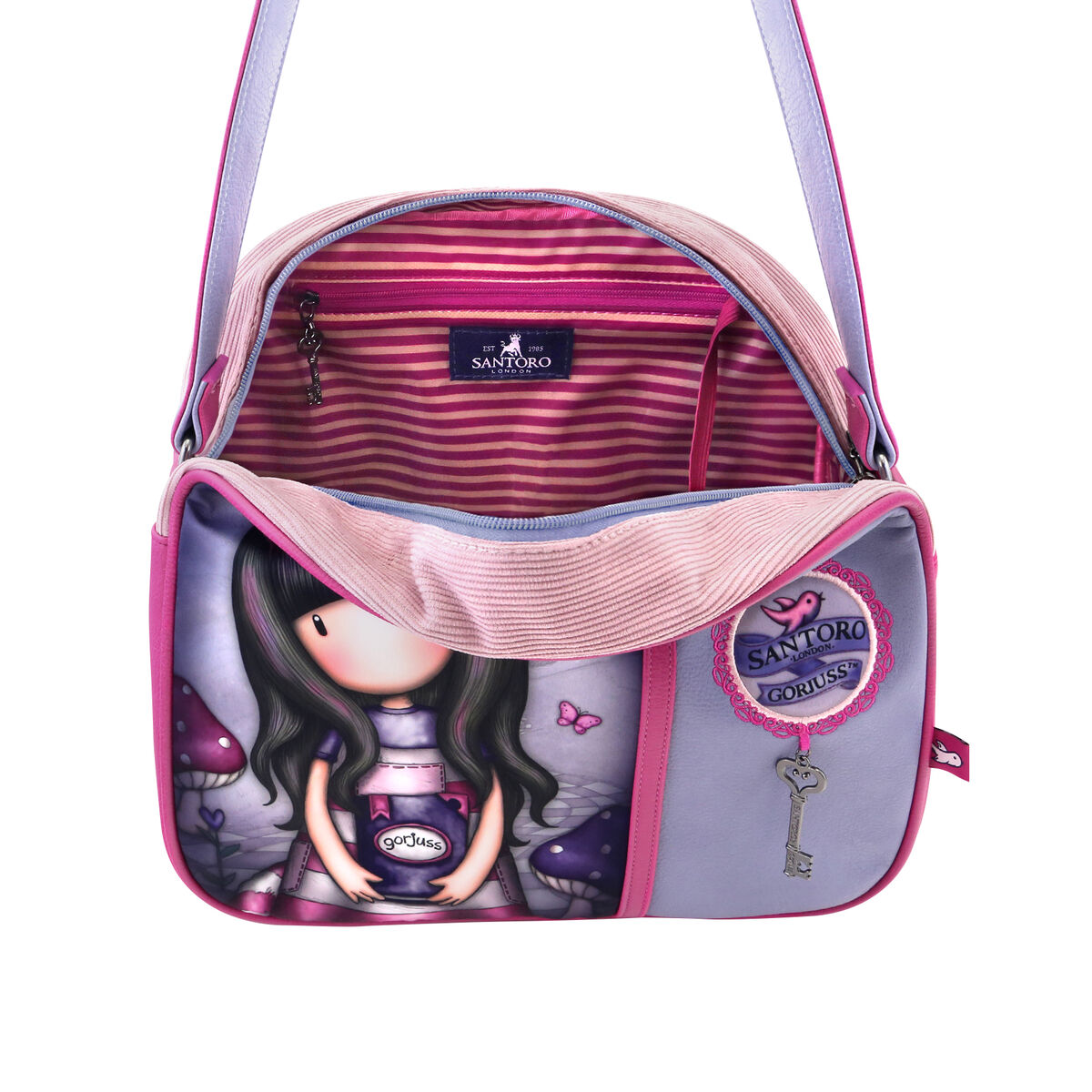 Сумка Gorjuss Cheshire cat Фиолетовый (30 x 28,5 x 11,5 cm)-2