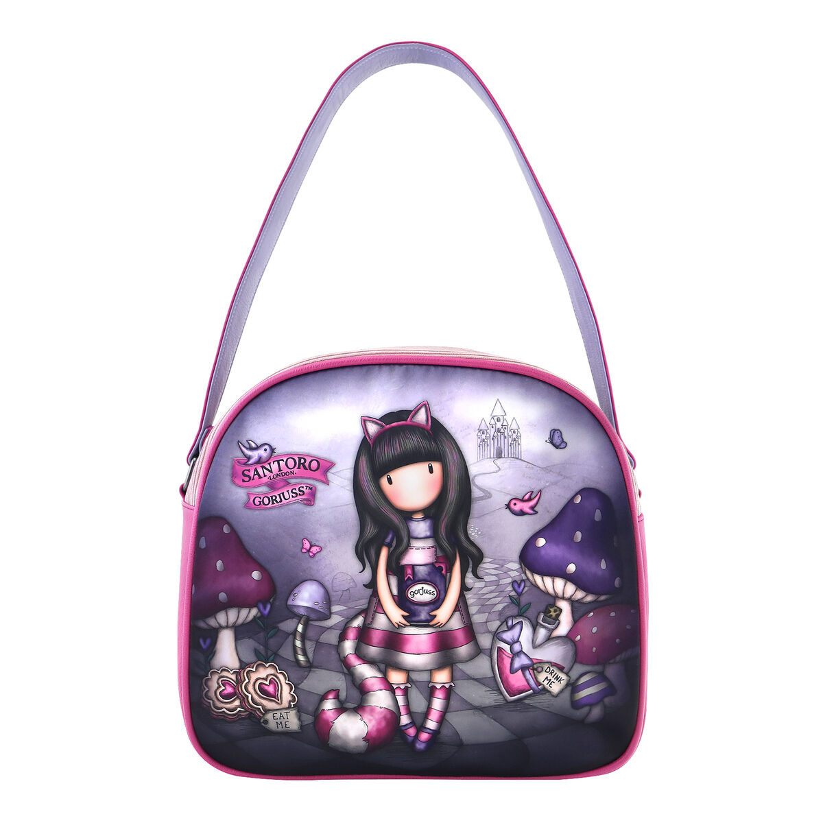 Сумка Gorjuss Cheshire cat Фиолетовый (30 x 28,5 x 11,5 cm)-3