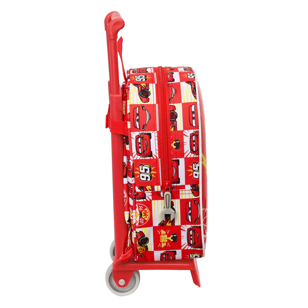 Школьный рюкзак с колесиками Cars Let's race Красный Белый (22 x 27 x 10 cm)-2