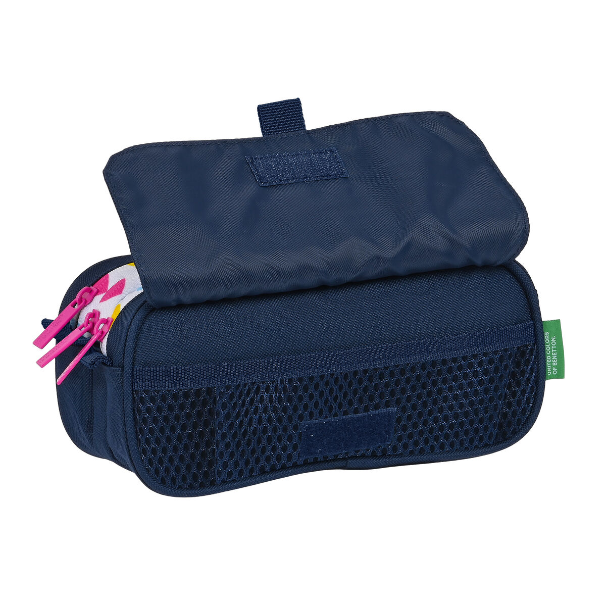 Тройной пенал Benetton Love Тёмно Синий (21,5 x 10 x 8 cm)-2