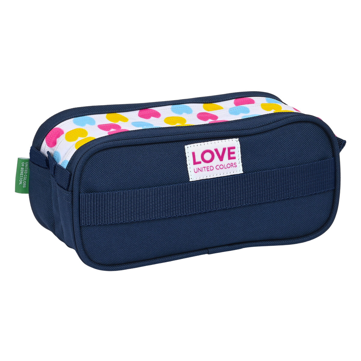 Тройной пенал Benetton Love Тёмно Синий (21,5 x 10 x 8 cm)-4
