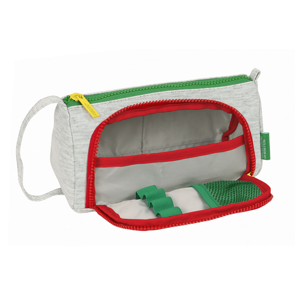 Школьный пенал Benetton Pop Серый 20 x 11 x 8.5 cm-3