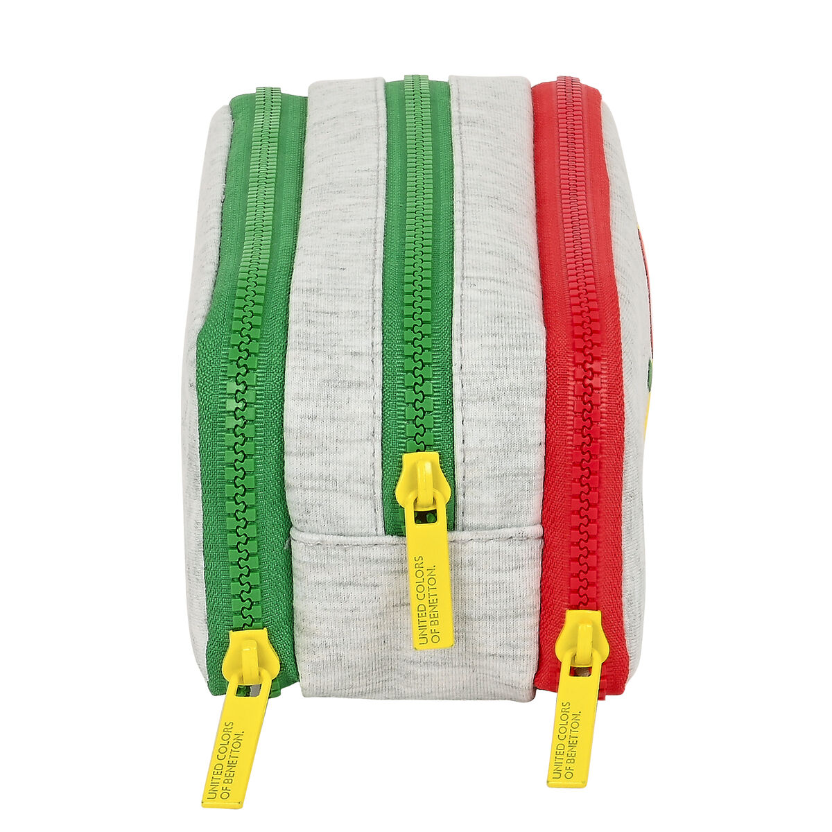 Тройной пенал Benetton Pop Серый (21 x 8 x 8 cm)-2