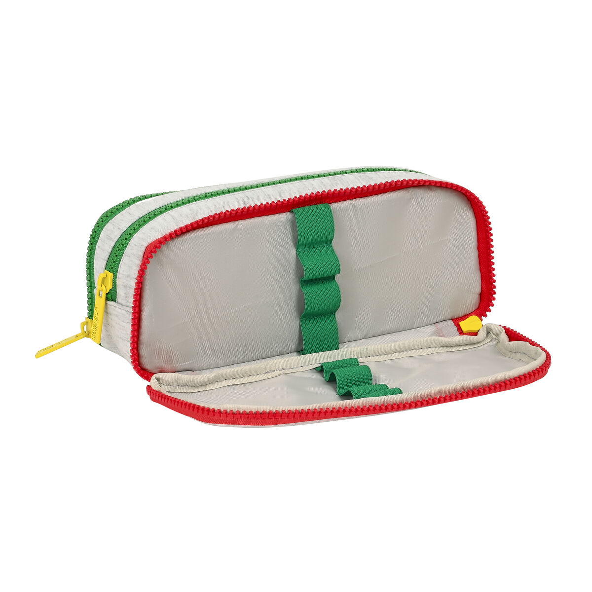 Тройной пенал Benetton Pop Серый (21 x 8 x 8 cm)-5