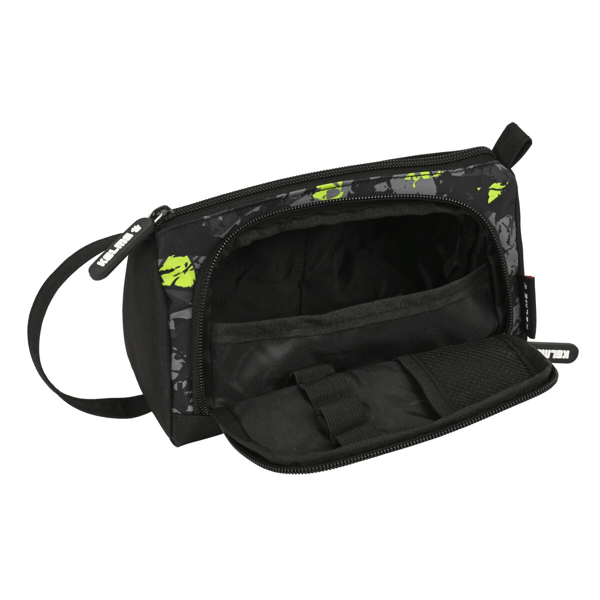 Школьный пенал Kelme Jungle Чёрный Серый лимонный 20 x 11 x 8.5 cm-3