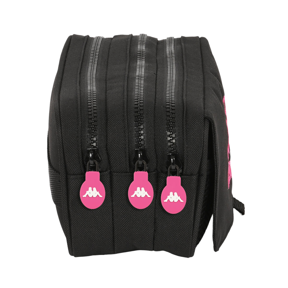Тройной пенал Kappa Black and pink Чёрный (21,5 x 10 x 8 cm)-3