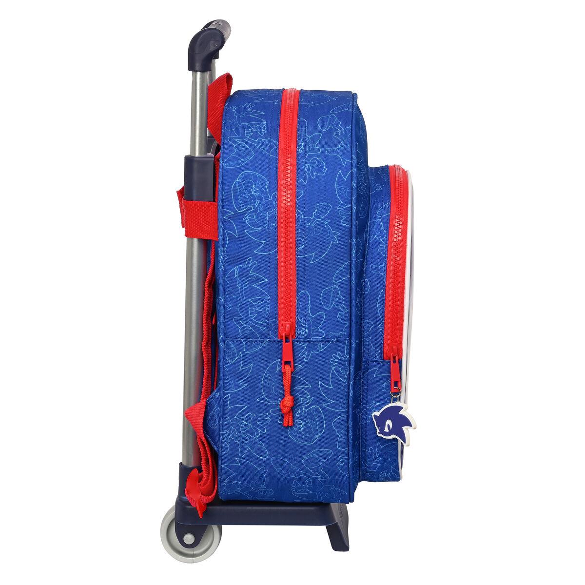 Школьный рюкзак с колесиками Sonic Let's roll Тёмно Синий 26 x 34 x 11 cm-3