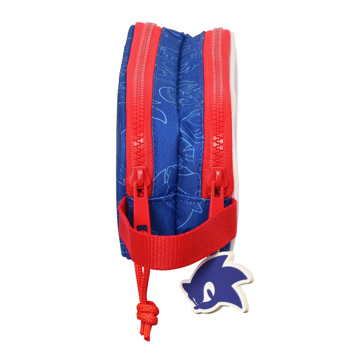 Двойной пенал Sonic Let's roll Тёмно Синий 21 x 8 x 6 cm-3