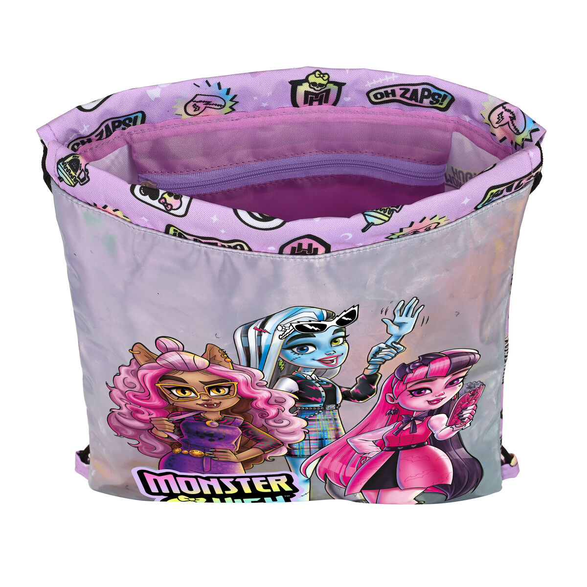 Сумка-рюкзак на веревках Monster High Best boos Лиловый-3