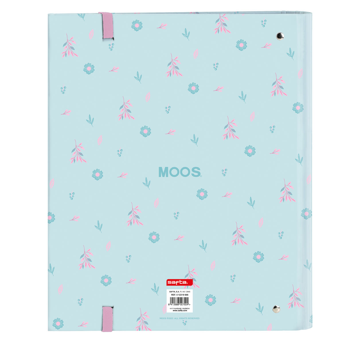Папка-регистратор Moos Garden 27 x 32 x 3.5 cm бирюзовый-2
