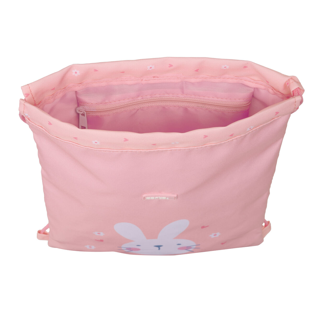 Bolsa de mochila en cuerdas Safta Bunny Rosa 26 x 34 x 1 cm-3