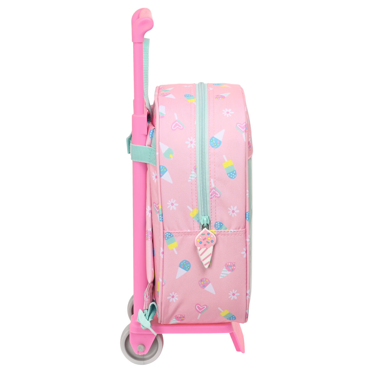 Школьный рюкзак с колесиками Peppa Pig Ice cream Зеленый Розовый 22 x 27 x 10 cm-2