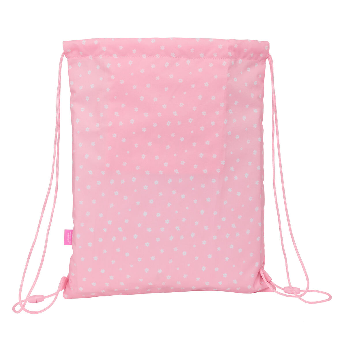 Bolsa-mochila em cordas Glow Lab Sweet Home Rosa 26 x 34 x 1 cm-4