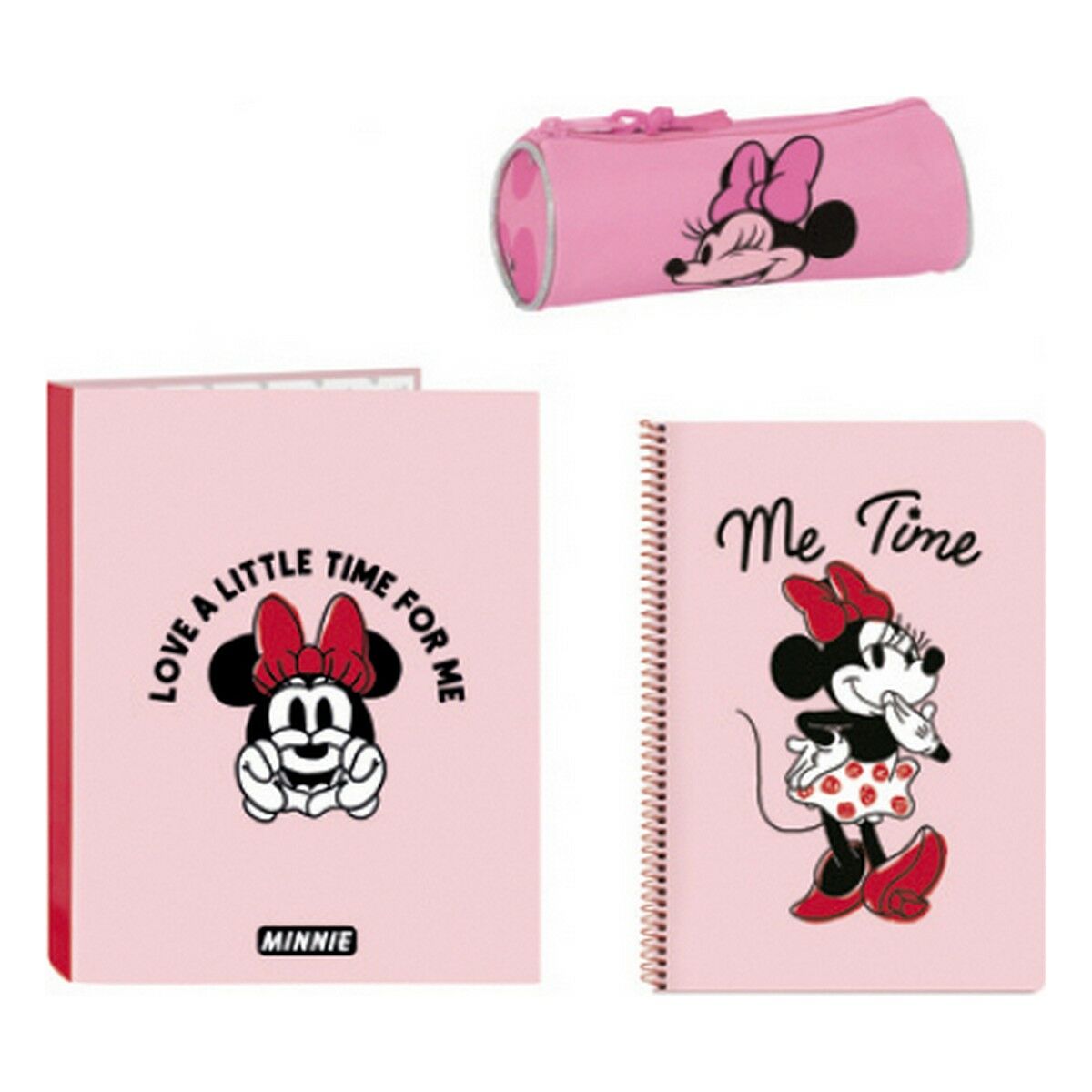 Канцелярский Набор Minnie Mouse Loving Розовый A4 3 Предметы-3