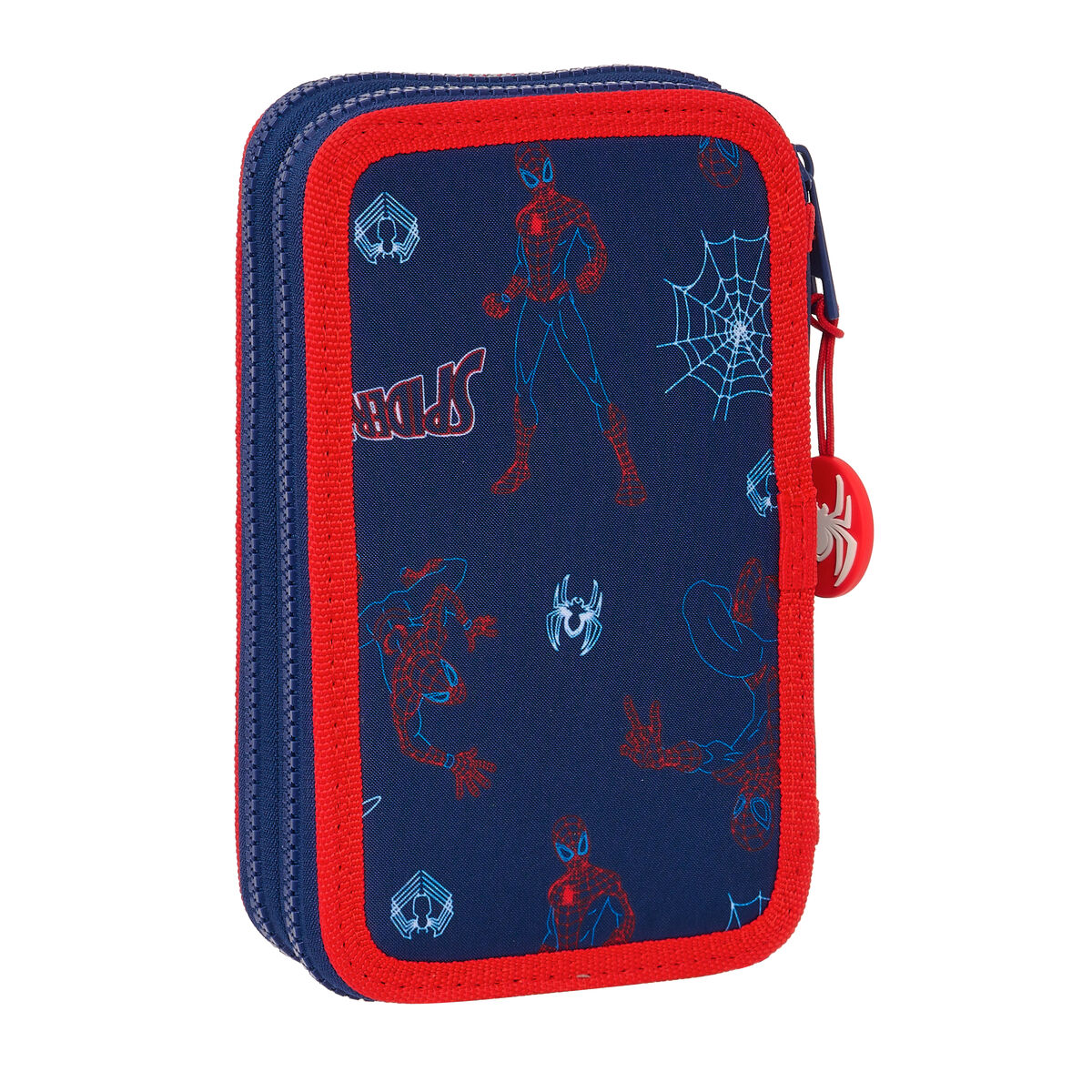Двойной пенал Spider-Man Neon Тёмно Синий 12.5 x 19.5 x 4 cm (28 Предметы)-4