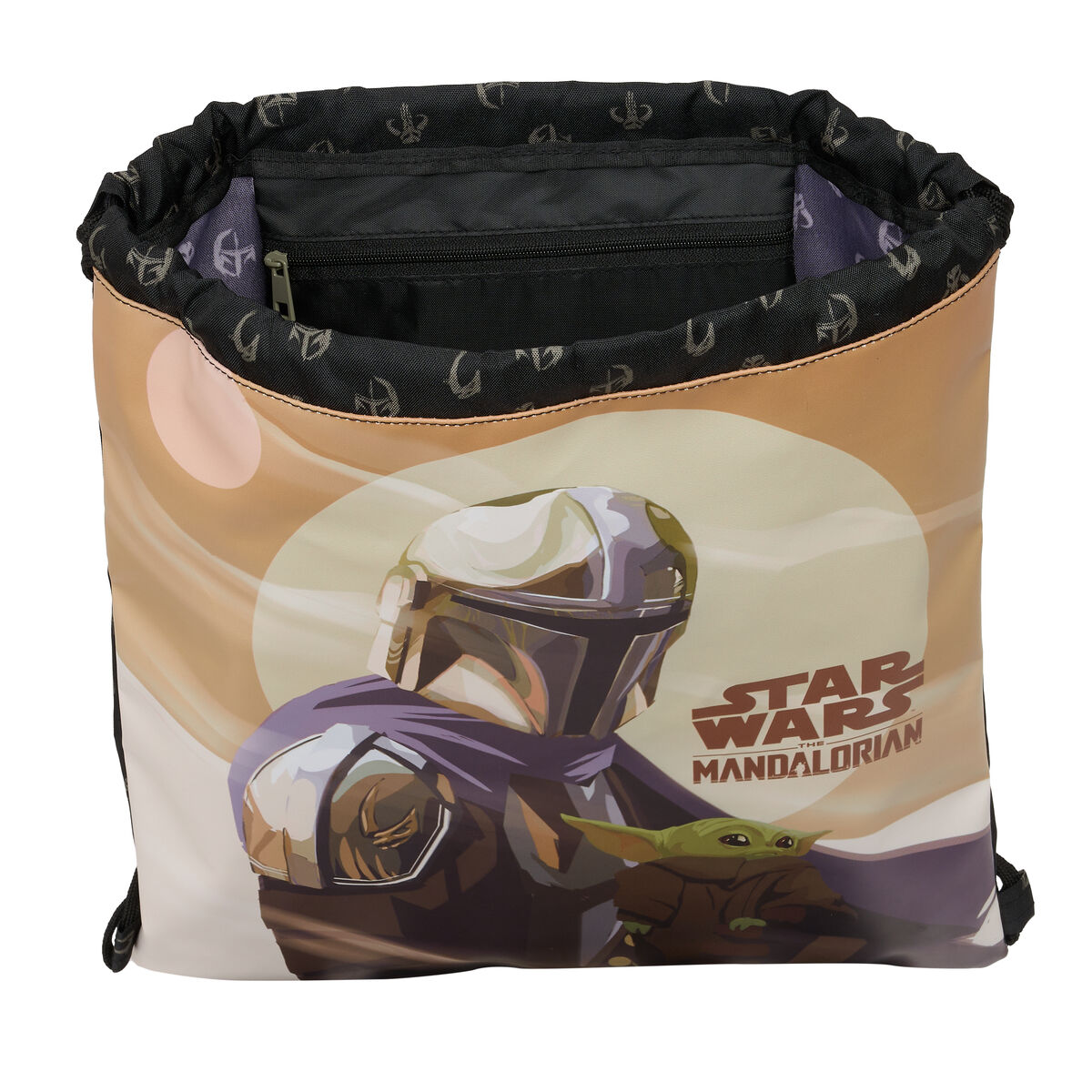 Детский рюкзак-мешок The Mandalorian This is the way Чёрный 35 x 40 x 1 cm-4