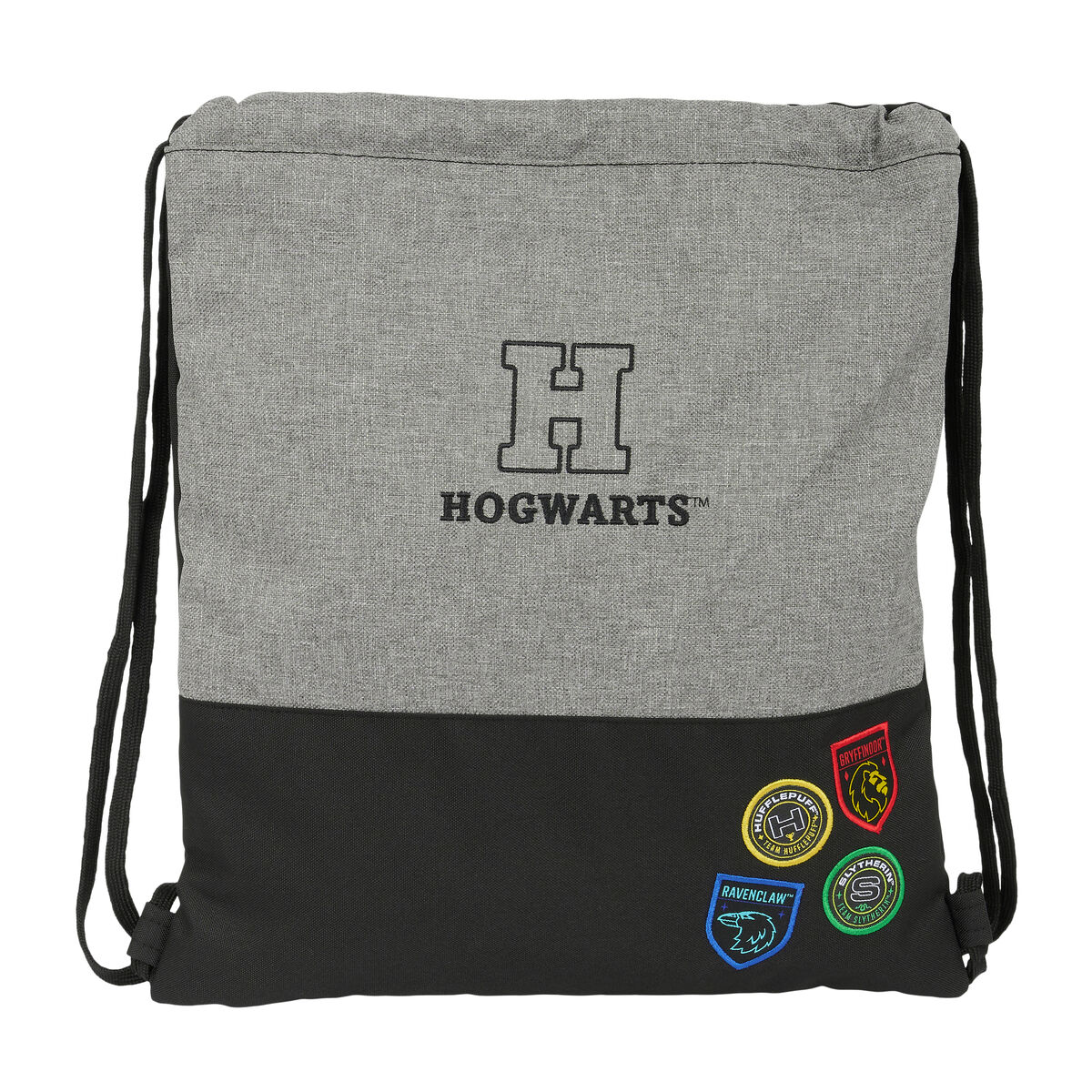 Bolsa de mochila en cuerdas Harry Potter House of Champions Negro Gris 35 x 40 x 1 cm