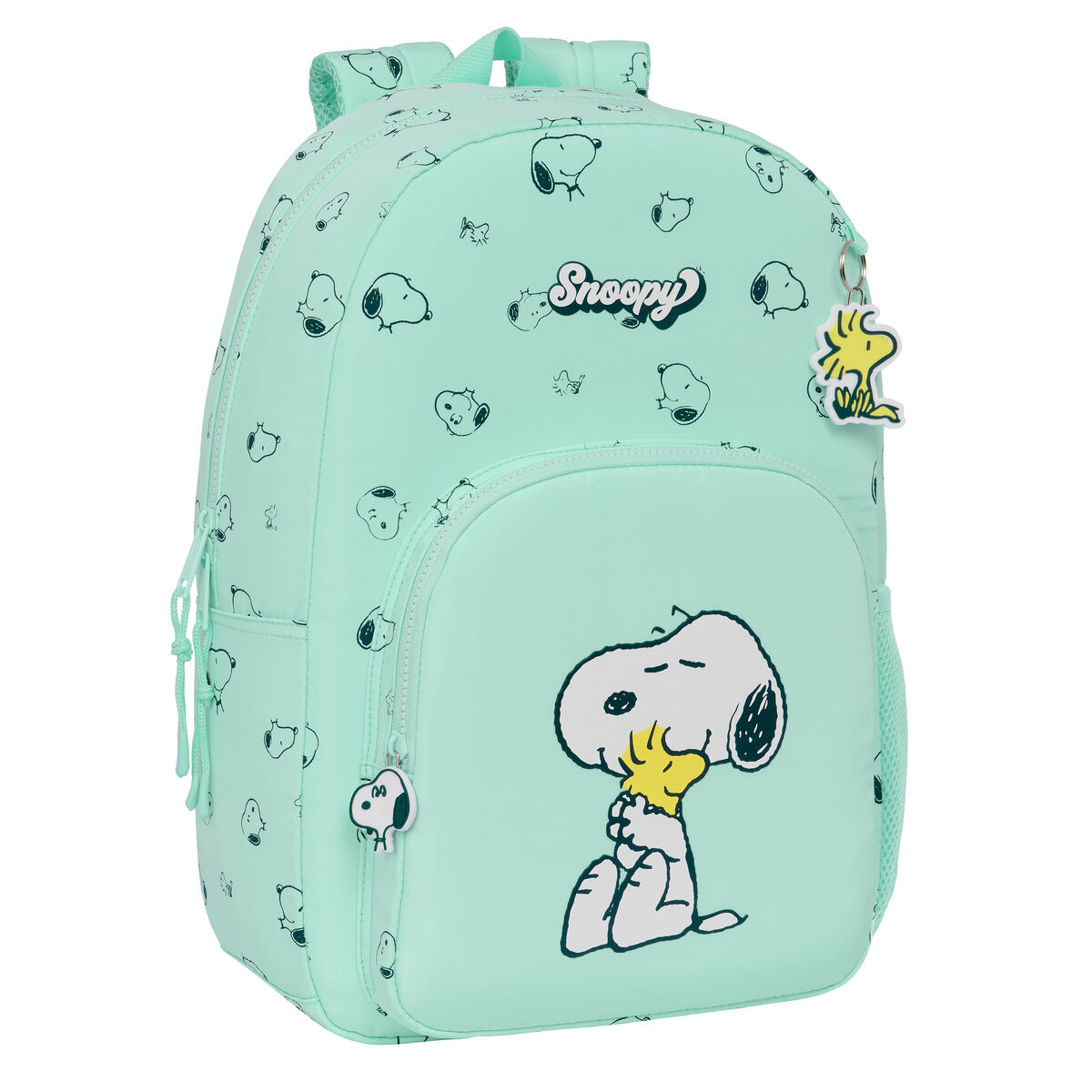 Mochila escolar Snoopy Groovy Verde 30 x 46 x 14 cm