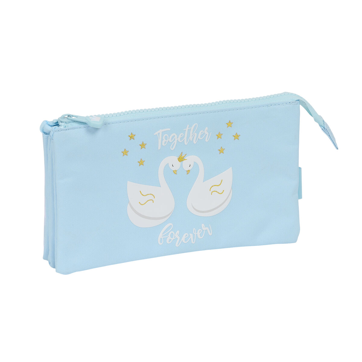 Triple penique Glow Lab Cisnes Azul claro 22 x 12 x 3 cm
