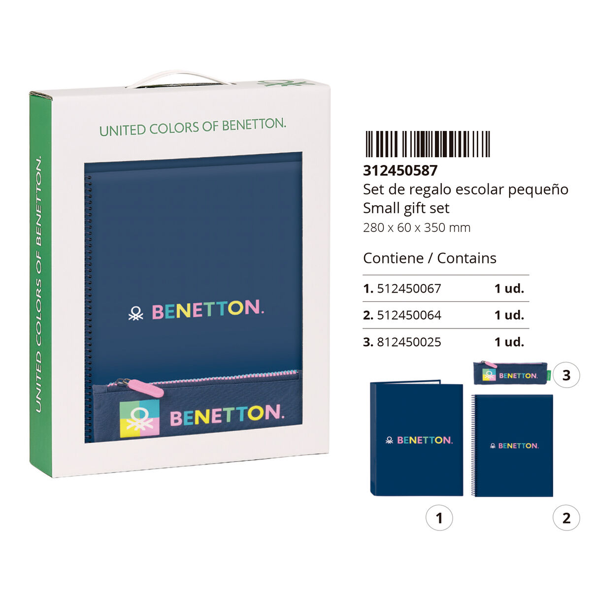 Ensemble de bureau Benetton Cool Bleu foncé