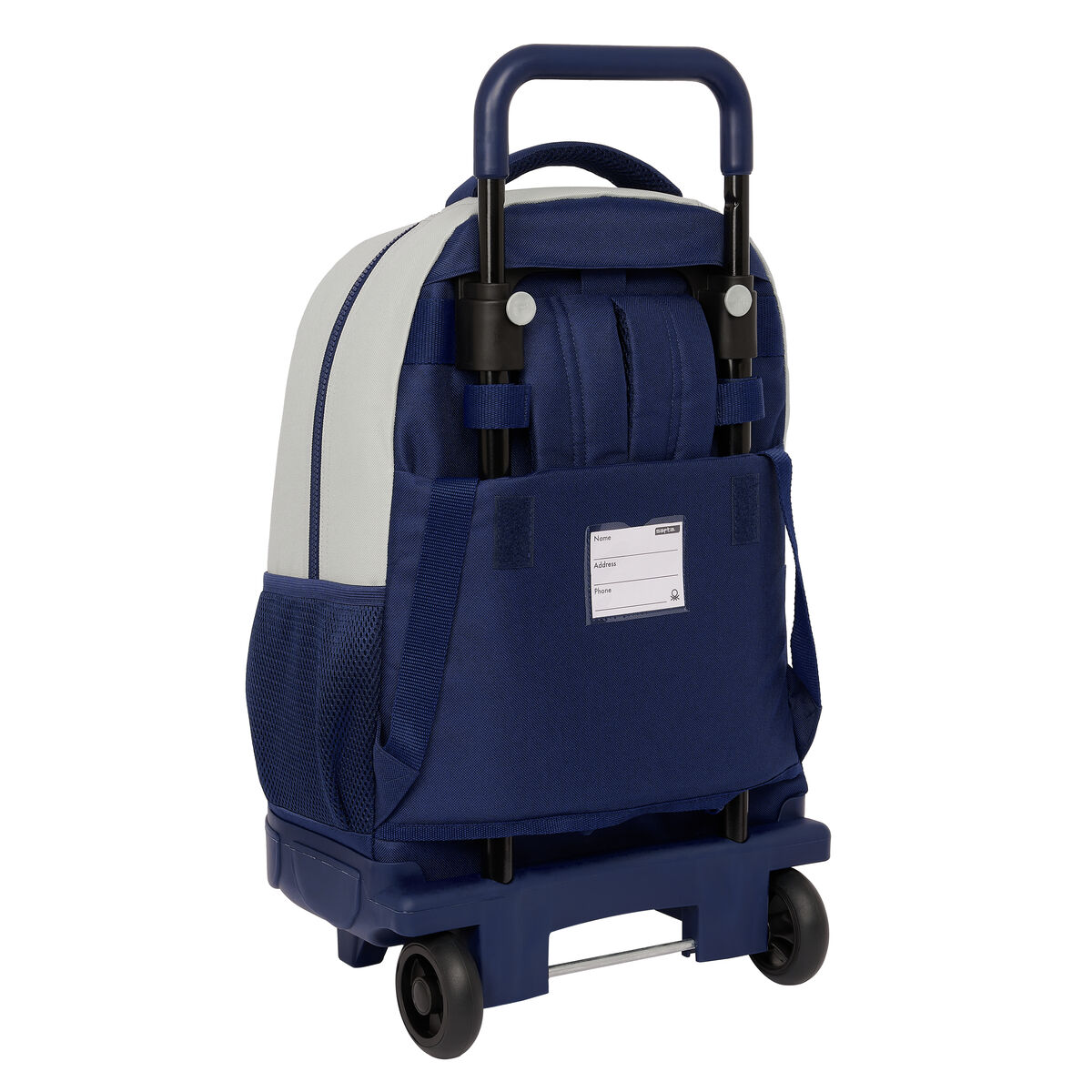 Школьный рюкзак с колесиками Benetton Varsity Серый Тёмно Синий 33 X 45 X 22 cm-3