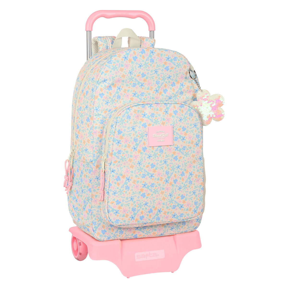 Mochila escolar con ruedas BlackFit8 Blossom Multicolor 30 x 46 x 14 cm
