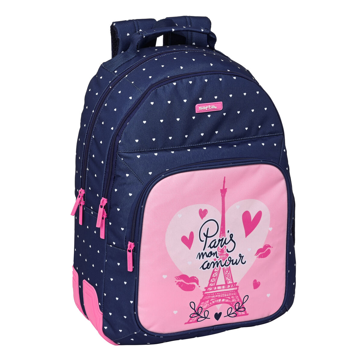 学校背包Safta Paris Pink Dark Blue 32 x 42 x 15 cm