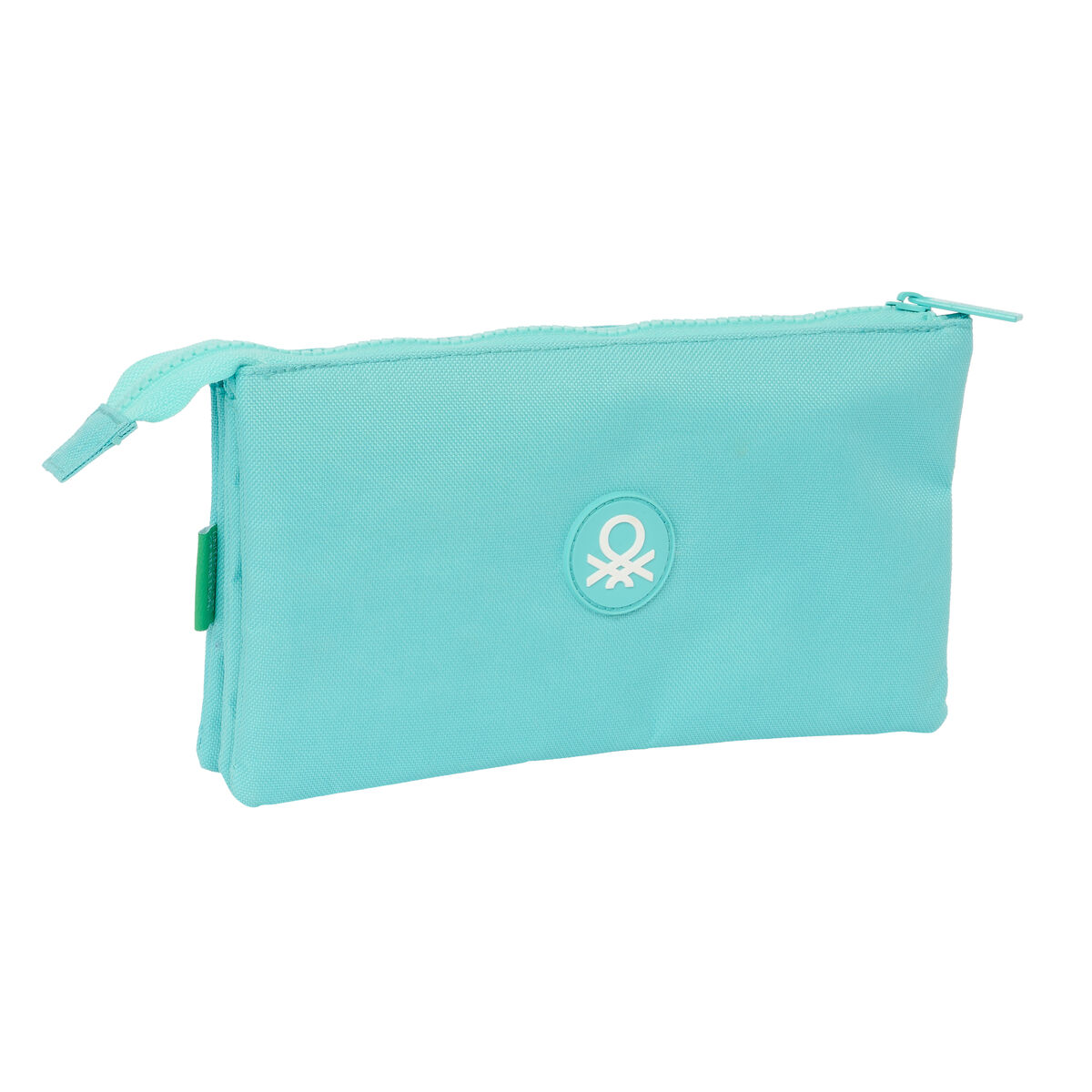 Тройной пенал Benetton Letter Зеленый 22 x 12 x 3 cm-2