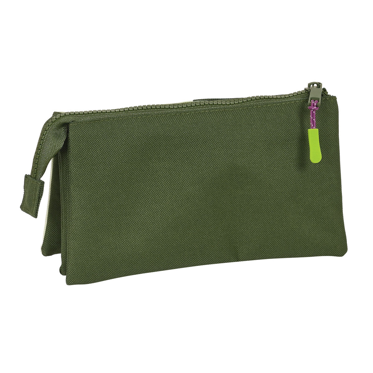 Тройной пенал Munich Bright khaki Зеленый 22 x 12 x 3 cm-2