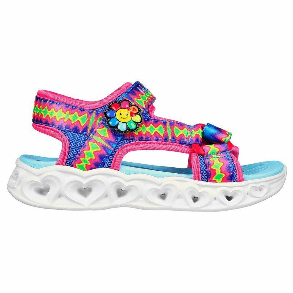 Skechers Heart Lights 베이비 샌들 핑크-5
