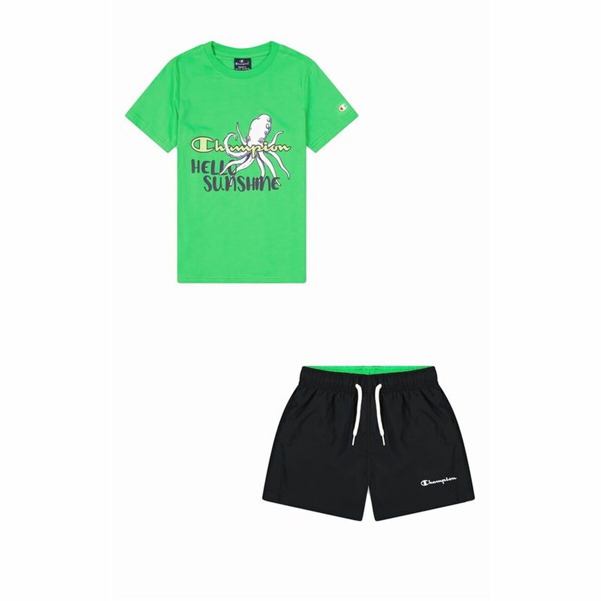 Fato desportivo para meninas Champion Verde 2 Itens-5