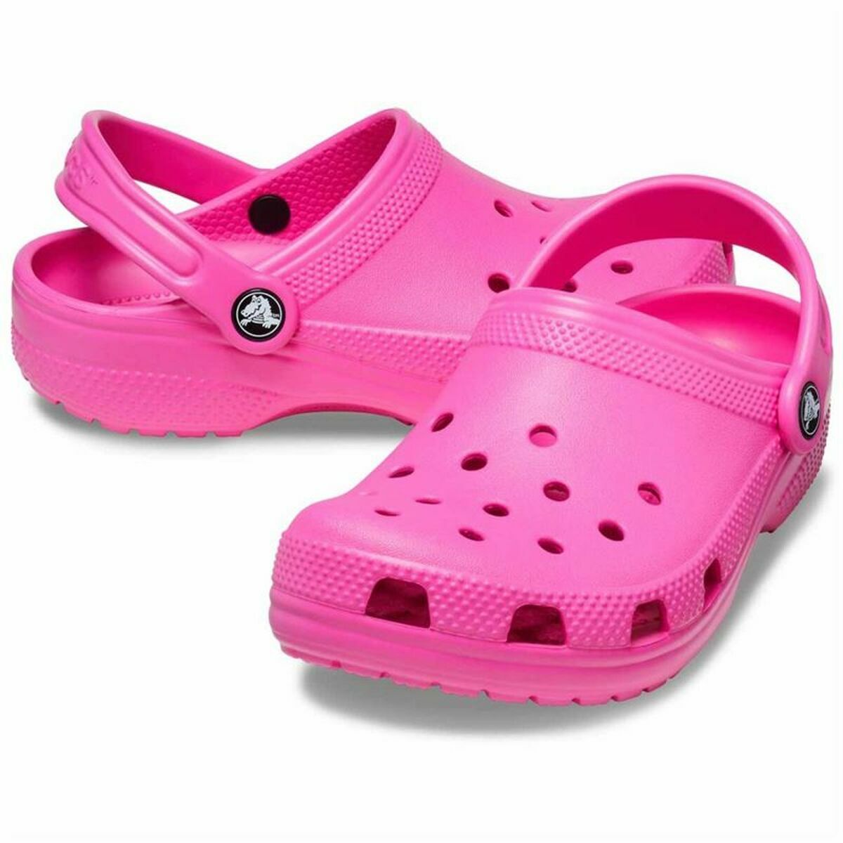 Sapatos de madeira Crocs Classic Fuxia crianças-3