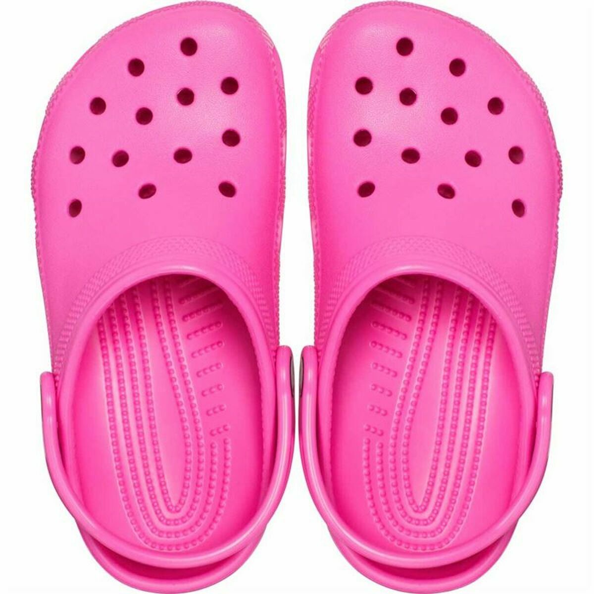 Sapatos de madeira Crocs Classic Fuxia crianças-4