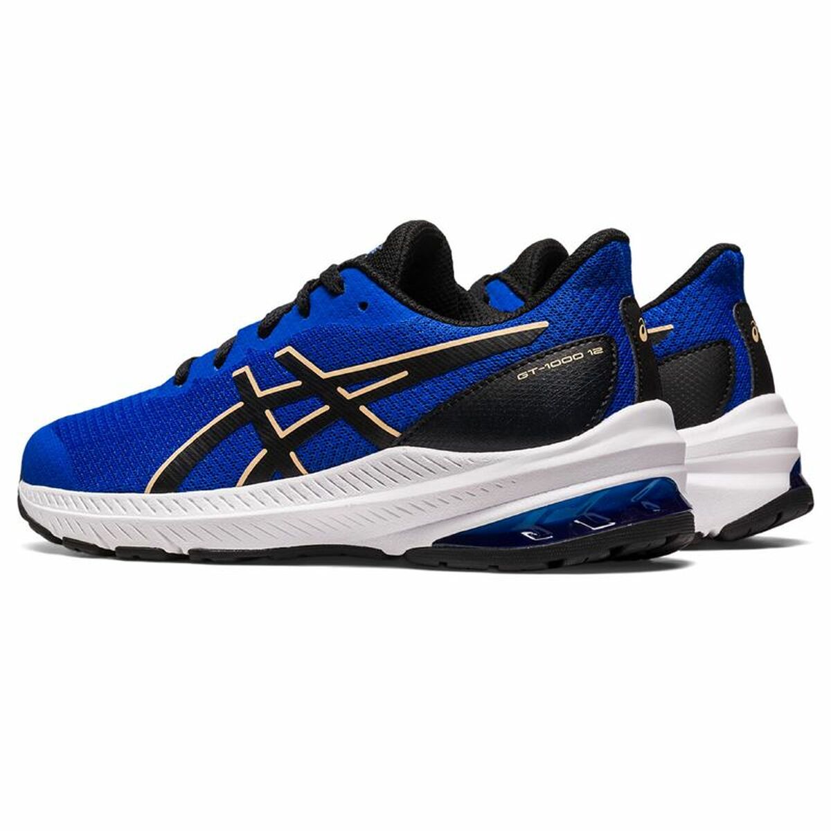 Sapatilhas de corrida para crianças Asics GT-1000 12 GS Azul Preto-3