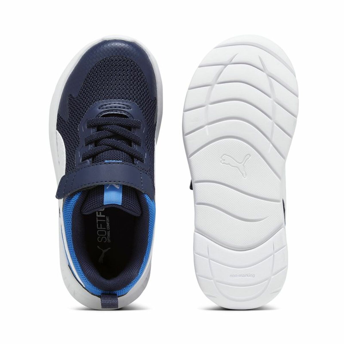 Sapatilhas de corrida para crianças Puma Evolve Mesh Azul-4