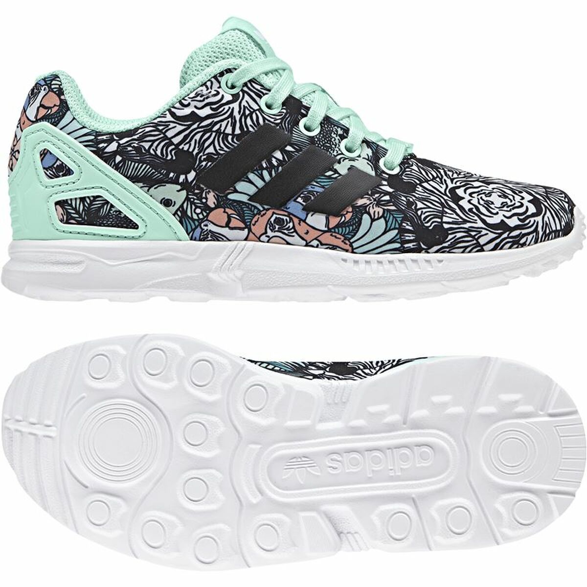 Kinder Sportschuhe Adidas ZX Flux Aquamarin-2