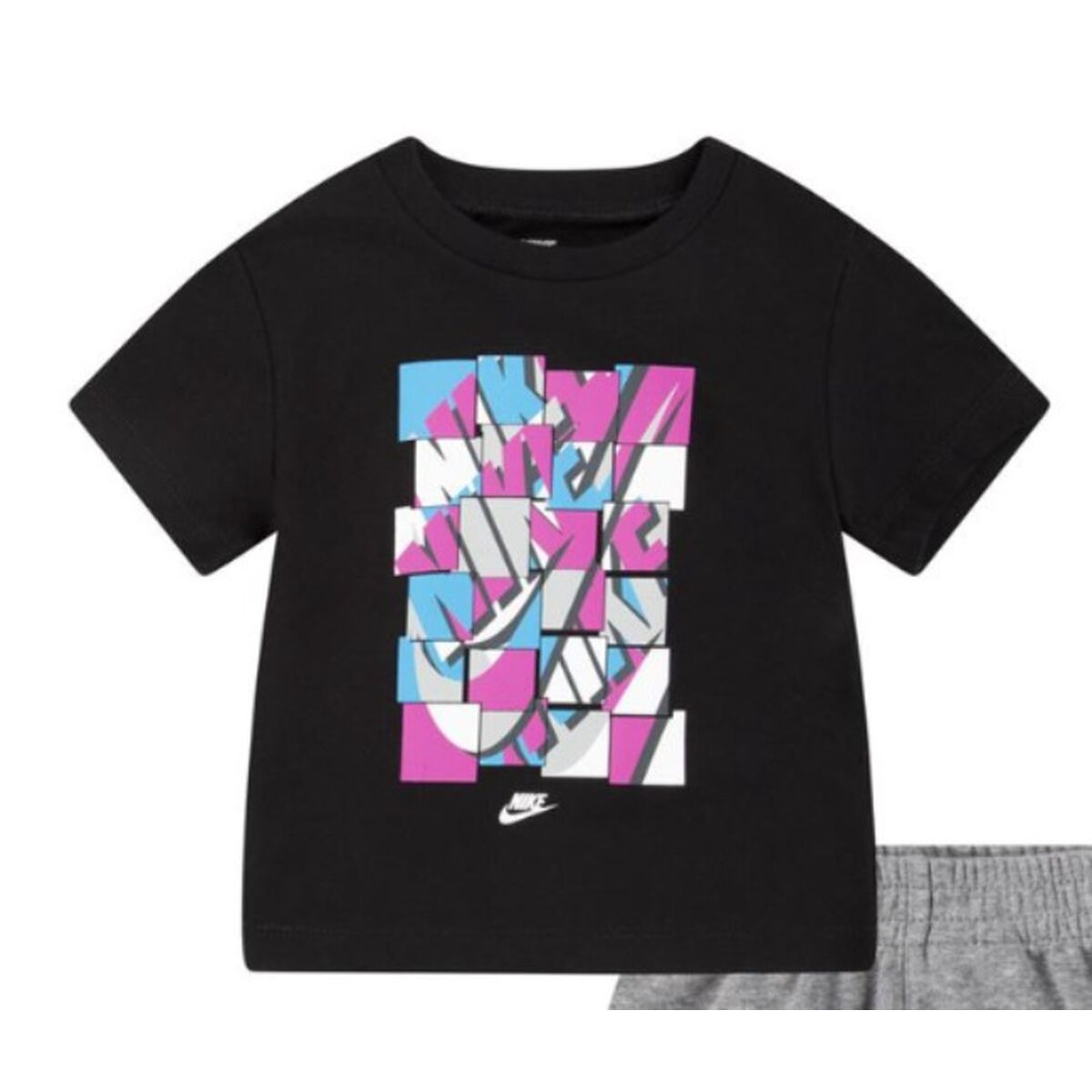 Fato esportivo para bebês Nike Nsw Add Ft Preto Cinza-2