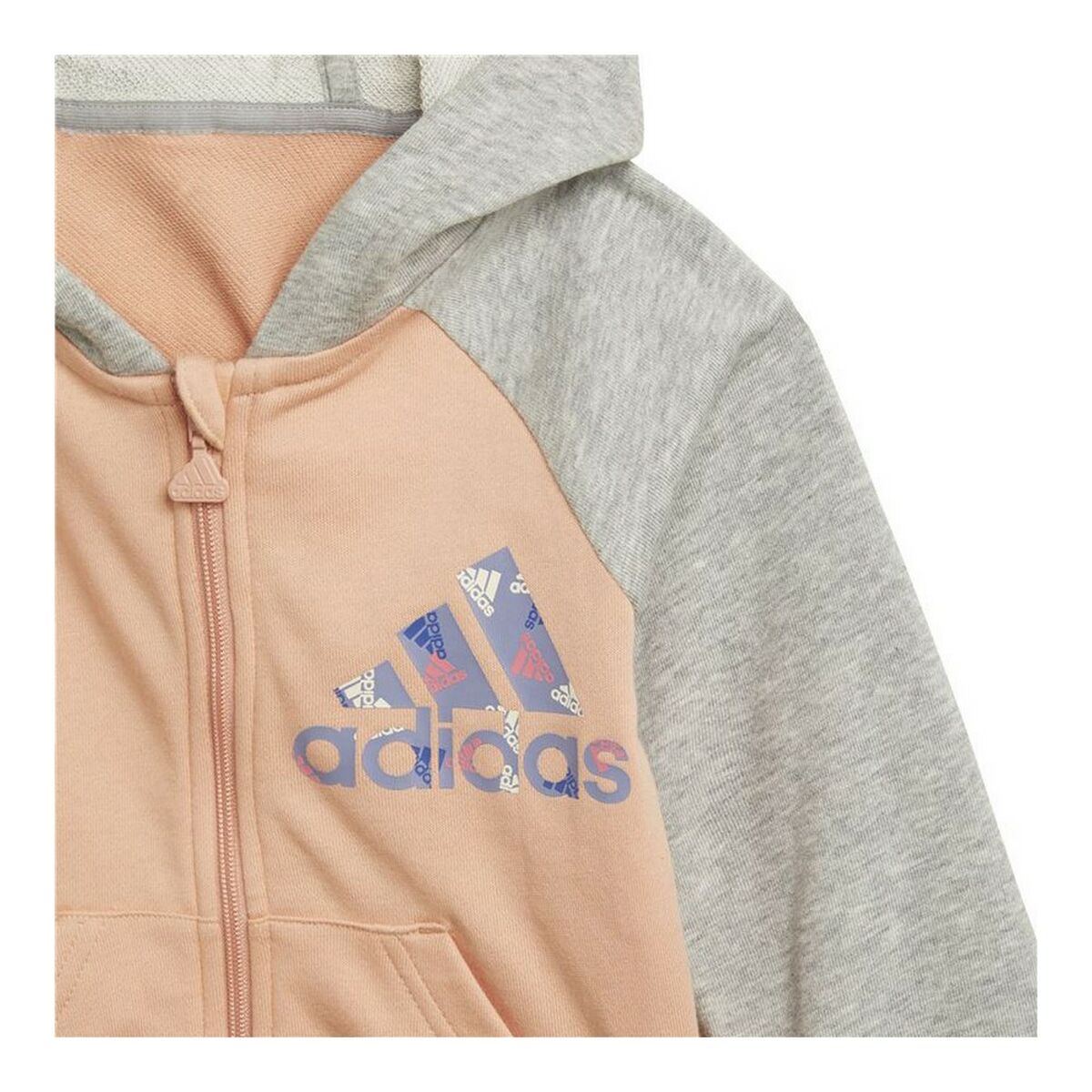 Adidas Full-Zip Blush鲑鱼儿童运动服-4
