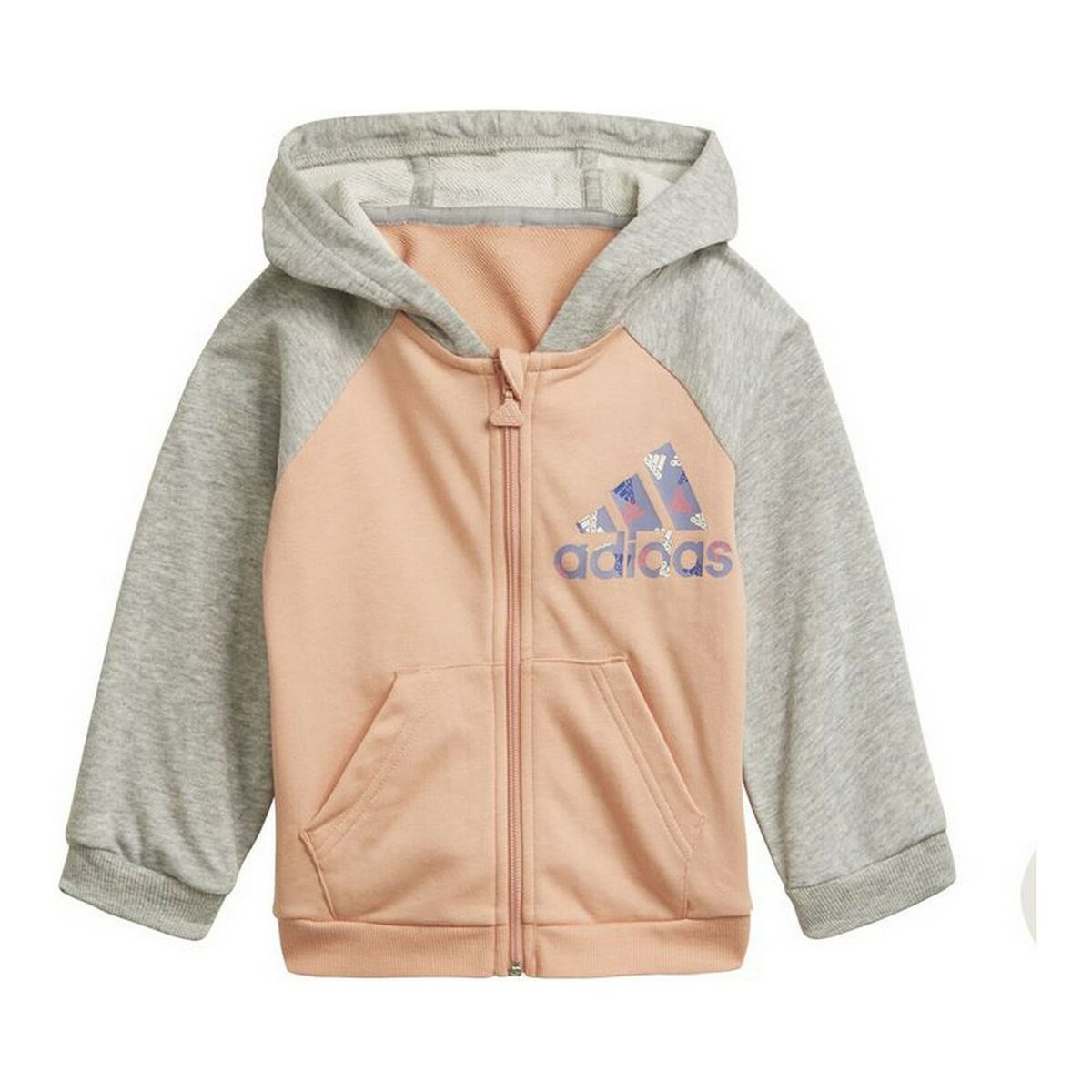 Adidas Full-Zip Blush鲑鱼儿童运动服-8