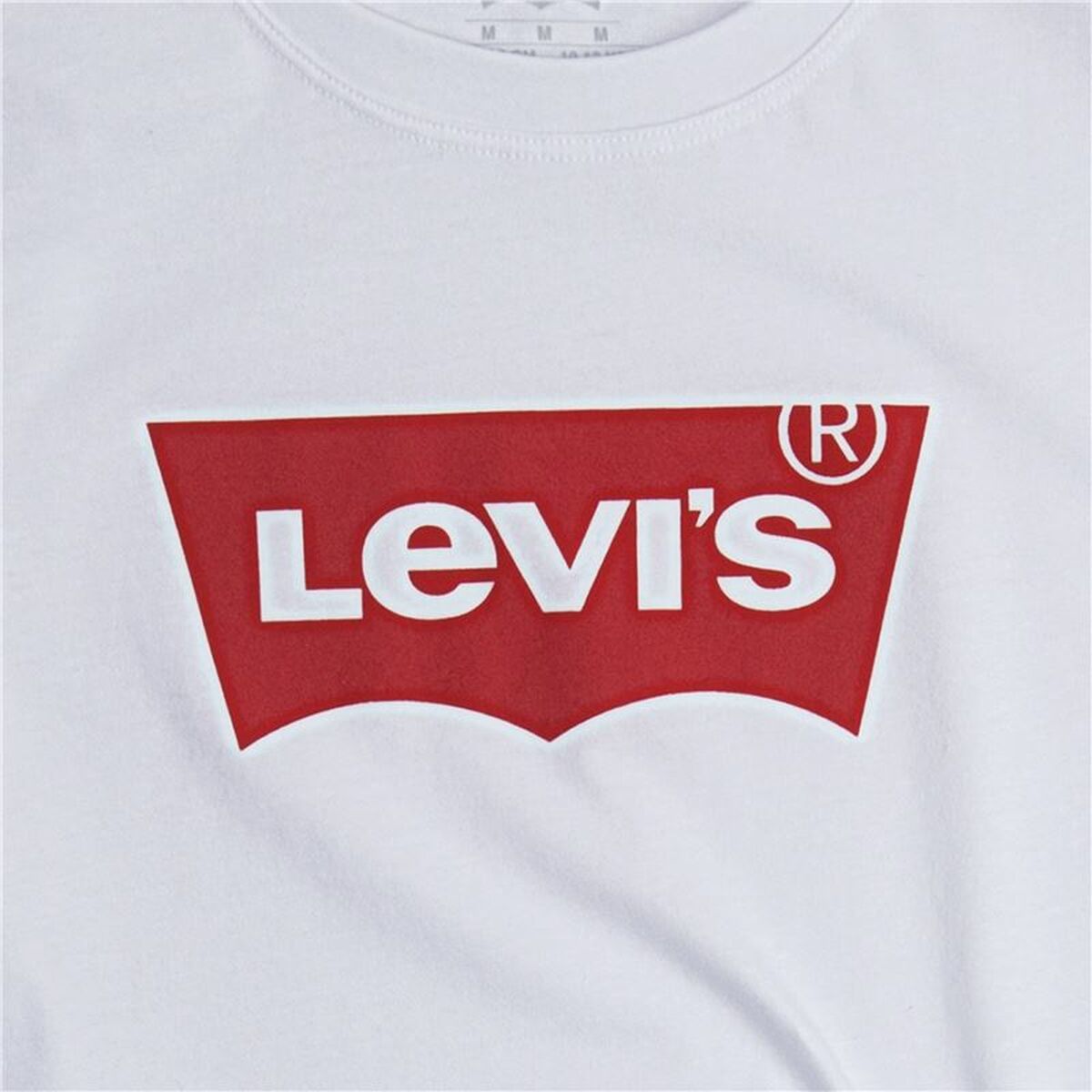 Детский Футболка с коротким рукавом Levi's Batwing Logo Белый-4