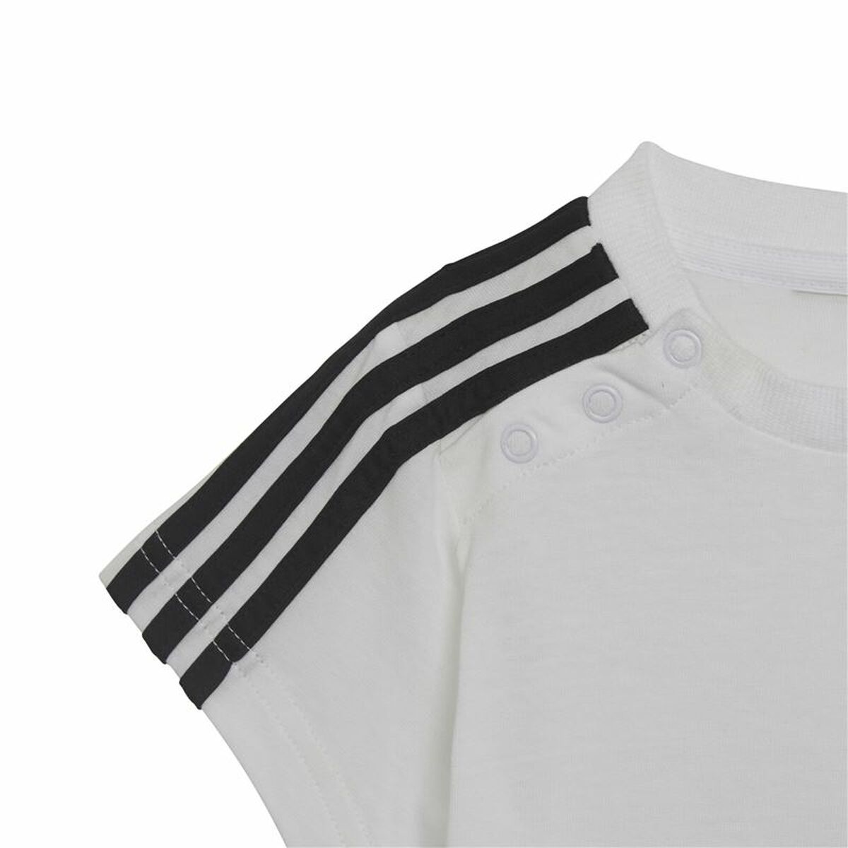 Sportanzug für Kinder Adidas Drei Streifen Schwarz Weiß-4