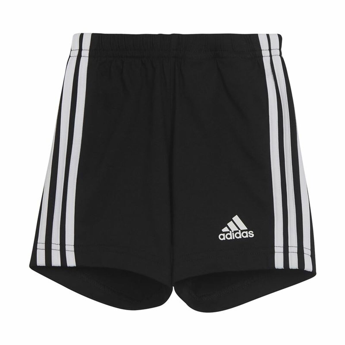 Sportanzug für Kinder Adidas Drei Streifen Schwarz Weiß-6