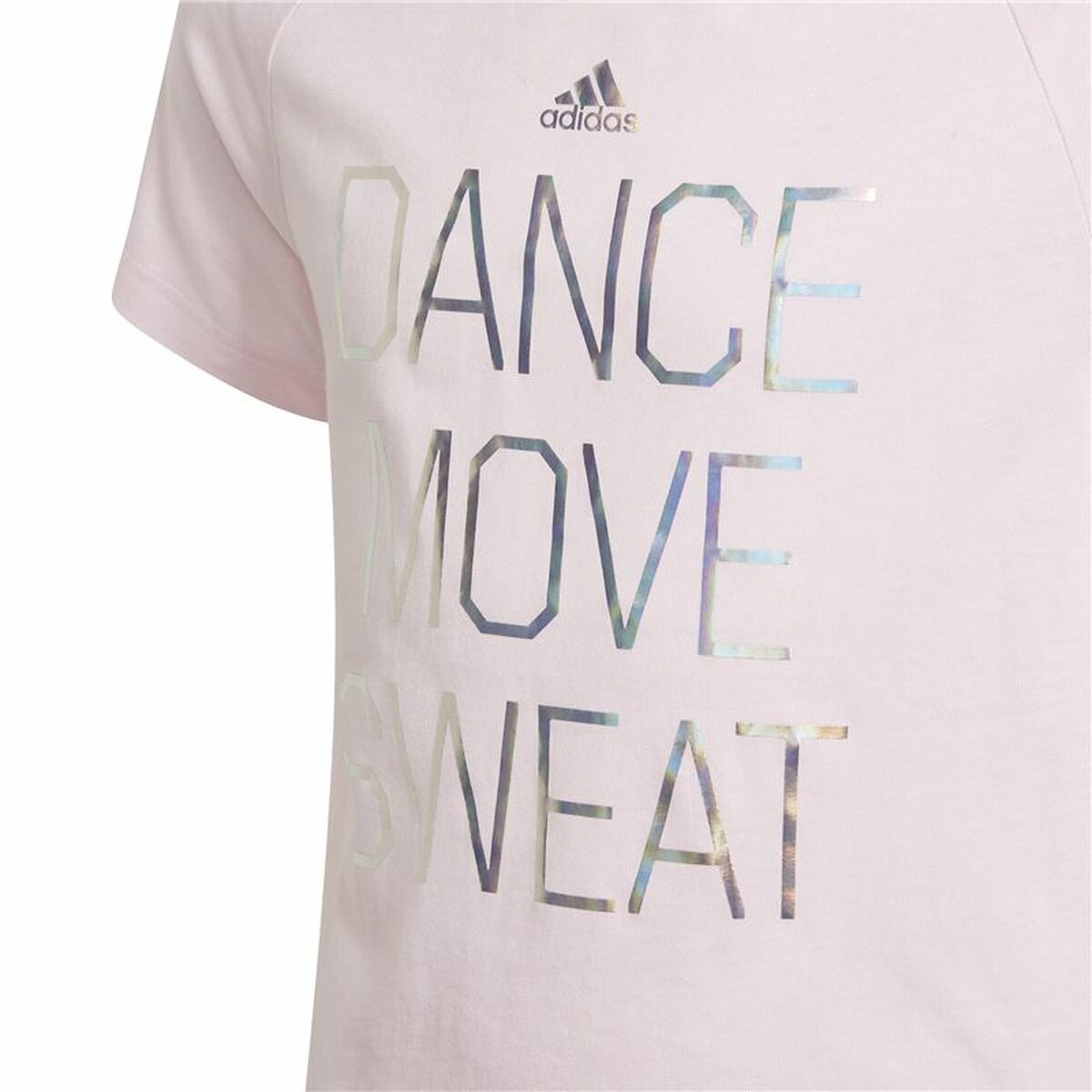Kinder T-Shirt Kurzarm Adidas Dance Metallic-Print Pink-3