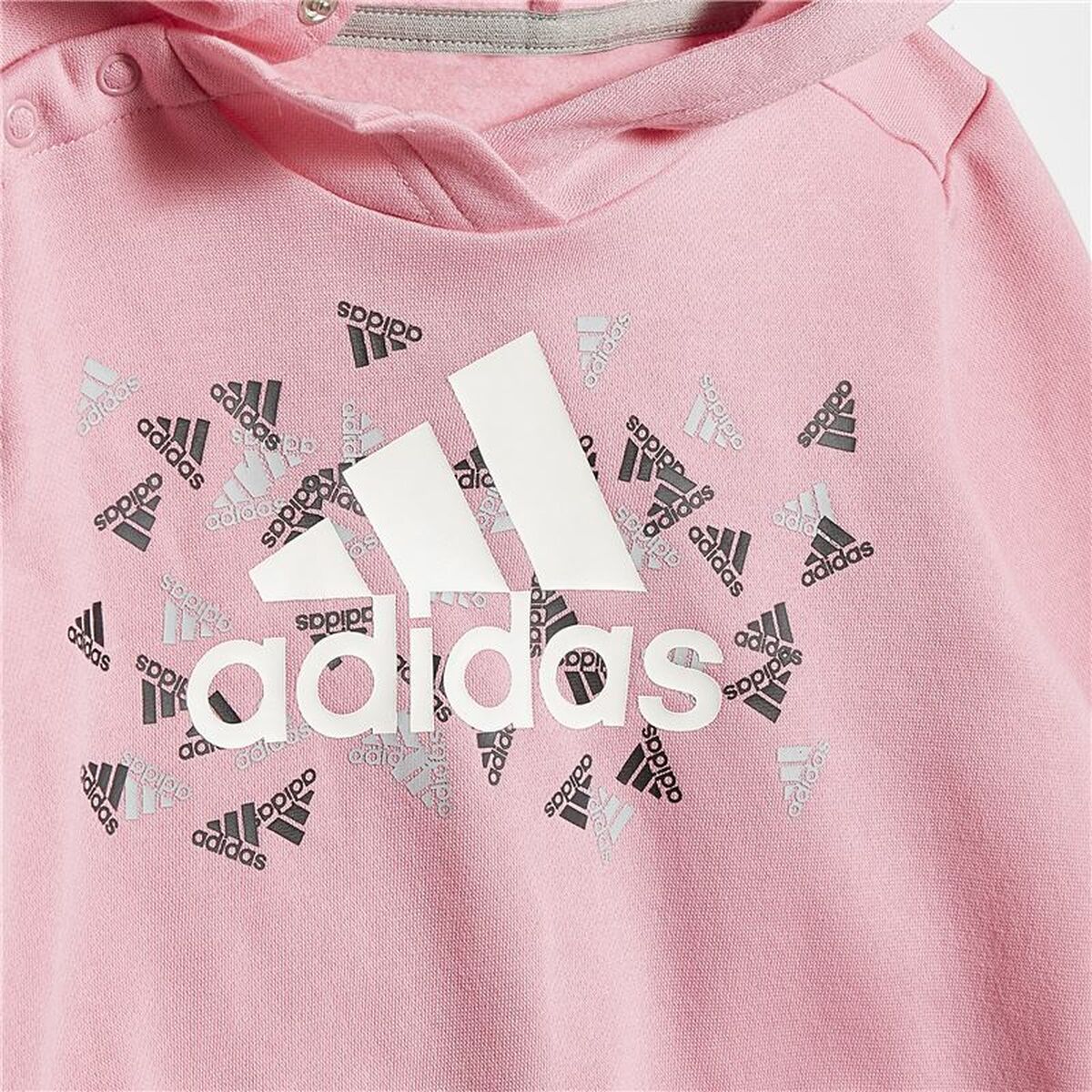 Детский спортивных костюм Adidas Badge of Sport Graphic Серый Розовый-3