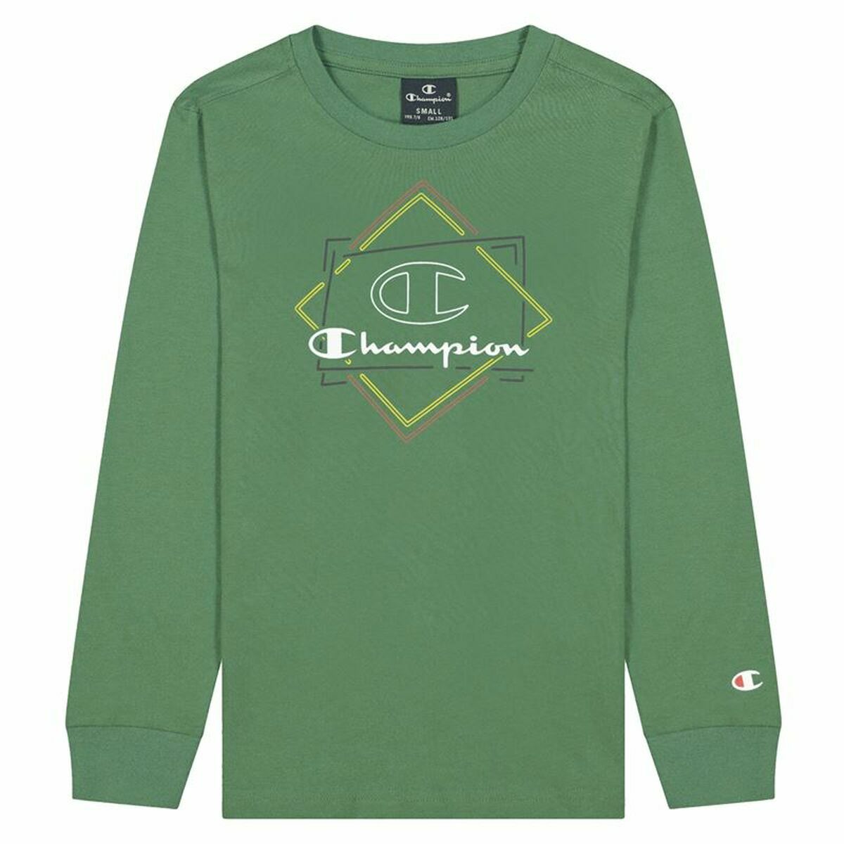 Camisa de manga larga para niños Champion Athletic Crewneck Verde
